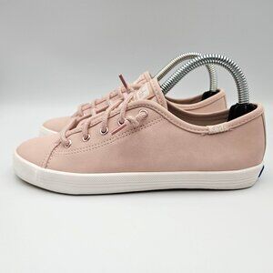 Keds Shoes Girls 2 Pink Starserve Faux Leather Slip On Preppy Sneakers
